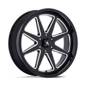 24X7 MSA Offroad Wheels M54 SPARK UTV GLOSS BLACK MILLED 6X139.7