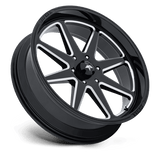 24X7 MSA Offroad Wheels M54 SPARK UTV GLOSS BLACK MILLED 6X139.7