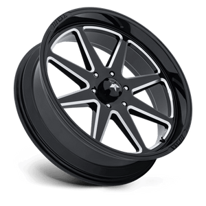 24X7 MSA Offroad Wheels M54 SPARK UTV GLOSS BLACK MILLED 6X139.7