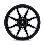 24X7 MSA Offroad Wheels M54 SPARK UTV GLOSS BLACK MILLED 6X139.7
