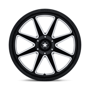 24X7 MSA Offroad Wheels M54 SPARK UTV GLOSS BLACK MILLED 6X139.7