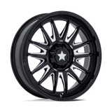 15X7 MSA Offroad Wheels M55 COMMANDER UTV GLOSS BLACK MILLED 6X139.7