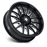 15X7 MSA Offroad Wheels M55 COMMANDER UTV GLOSS BLACK MILLED 6X139.7