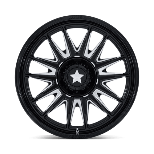18X7 MSA Offroad Wheels M55 COMMANDER UTV GLOSS BLACK MILLED 4X110
