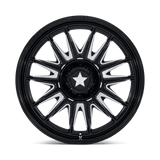 24X7 MSA Offroad Wheels M55 COMMANDER UTV GLOSS BLACK MILLED 6X139.7