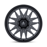 18X7 MSA Offroad Wheels M55 COMMANDER UTV MATTE GUNMETAL W/ M-BLK LIP 6X139.7
