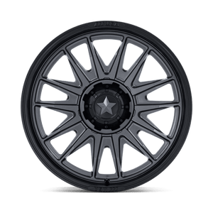 18X7 MSA Offroad Wheels M55 COMMANDER UTV MATTE GUNMETAL W/ M-BLK LIP 5X114.3