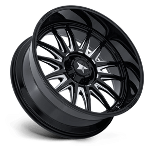 24X10 MSA Offroad Wheels M55 COMMANDER UTV GLOSS BLACK MILLED 4X137/4X156