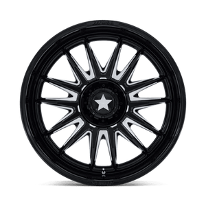 24X10 MSA Offroad Wheels M55 COMMANDER UTV GLOSS BLACK MILLED 4X137/4X156