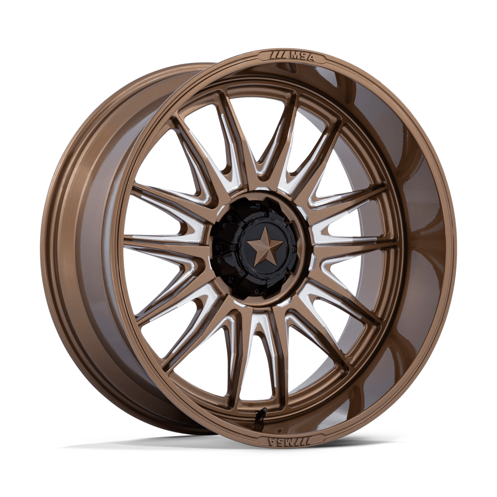 24X10 MSA Offroad Wheels M55 COMMANDER UTV GLOSS BRONZE MILLED 4X137/4X156