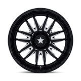 24X10 MSA Offroad Wheels M55 COMMANDER UTV GLOSS BLACK MILLED 6X139.7