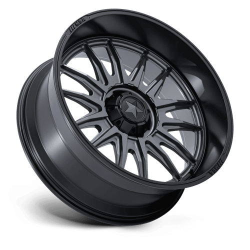 24X10 MSA Offroad Wheels M55 COMMANDER UTV MATTE GUNMETAL W/ M-BLK LIP 6X139.7