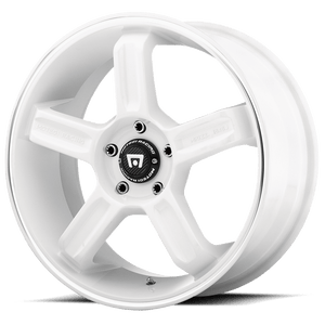 18X8 Motegi MR122 WHITE W/ MACHINED LIP GROOVE 5X112