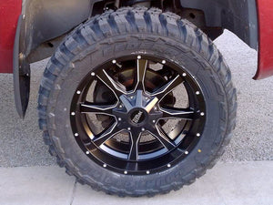 20X10 Moto Metal MO970 RIMS - SEMI GLOSS BLACK MILLED 6X135/6X139.7