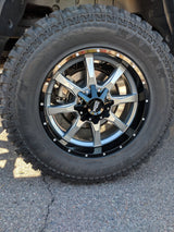 20X12 Moto Metal MO970 RIMS - GLOSS GRAY CENTER W/ G-BLK LIP 6X135/6X139.7
