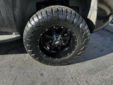 18X10 Moto Metal MO970 RIMS - GLOSS BLACK W/ SPOT MILLED LIP 6X135/6X139.7