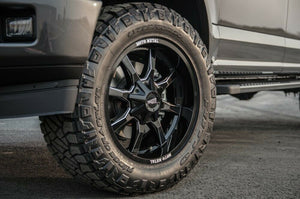 17X8 Moto Metal MO970 RIMS - GLOSS BLACK MILL MOTO METAL LP 6X135/6X139.7
