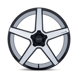 22X9 Niche 1PC NC283 MODENA GLOSS BLACK W/ MACHINED FACE 5X120