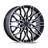 20X10.5 Niche 1PC NC277 CALABRIA 5 GLOSS BLACK MACHINED 5X112