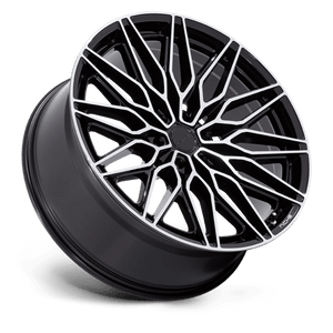 20X9.5 Niche 1PC NC278 CALABRIA 6 GLOSS BLACK W/ MACHINED 6X139.7