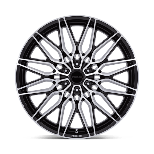 24X10 Niche 1PC NC278 CALABRIA 6 GLOSS BLACK W/ MACHINED 6X135