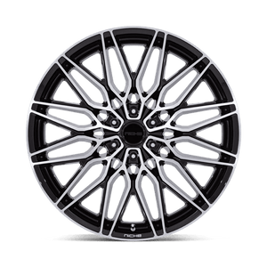 20X9.5 Niche 1PC NC278 CALABRIA 6 GLOSS BLACK W/ MACHINED 6X139.7