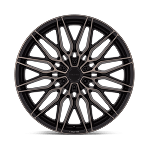24X10 Niche 1PC NC278 CALABRIA 6 MATTE BLACK MACHINED DARK TINT 6X135