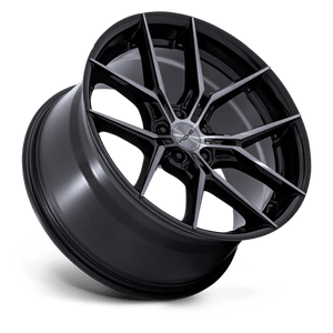20X11 Niche 1PC NC279 PRODIGY 5 GLOSS BLACK DARK TINTED CLEAR 5X120