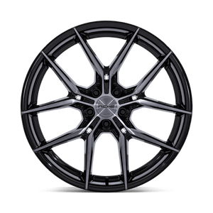 18X8.5 Niche 1PC NC279 PRODIGY 5 GLOSS BLACK DARK TINTED CLEAR 5X100