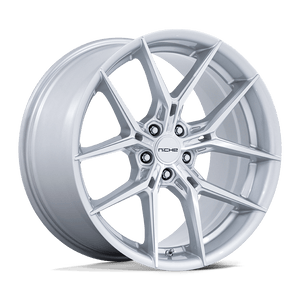 20X11 Niche 1PC NC279 PRODIGY 5 SILVER W/ MACHINED FACE 5X120