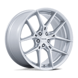 22X10.5 Niche 1PC NC279 PRODIGY 5 SILVER W/ MACHINED FACE 5X115