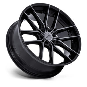 24X10 Niche 1PC NC280 PRODIGY 6 GLOSS BLACK DARK TINTED CLEAR 6X139.7