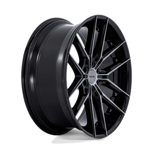 22X9.5 Niche 1PC NC280 PRODIGY 6 GLOSS BLACK DARK TINTED CLEAR 6X139.7