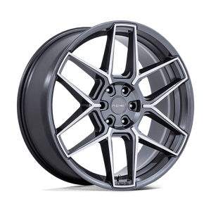 24X10 Niche 1PC NC281 RISE ANTHRACITE W/ MACHINED FACE 6X135
