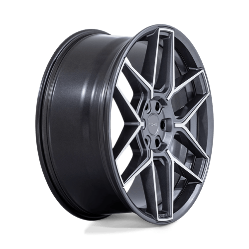 22X9.5 Niche 1PC NC281 RISE ANTHRACITE W/ MACHINED FACE 5X115