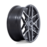 22X9.5 Niche 1PC NC281 RISE ANTHRACITE W/ MACHINED FACE 5X115