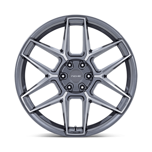 20X10.5 Niche 1PC NC281 RISE ANTHRACITE W/ MACHINED FACE 5X120
