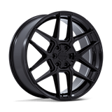 24X10 Niche 1PC NC281 RISE GLOSS BLACK 5X130