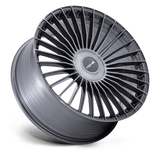 20X9 Niche 1PC NC282 SERENE GLOSS TITANIUM BRUSHED 5X108/5X112