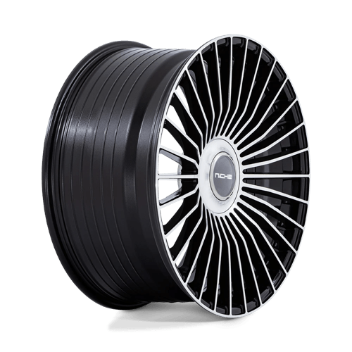 22X9 Niche 1PC NC282 SERENE GLOSS BLACK W/ MACHINED FACE BLANK