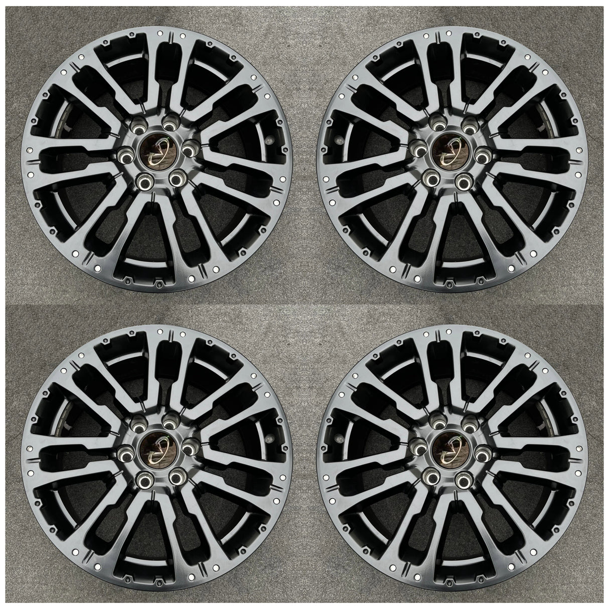 20” Infiniti QX80 Rims 2014 2015 2016 2017 2018 2019 2020 2021 2022 2023 2024 2025 OEM Original Wheels 20x8 Satin Black