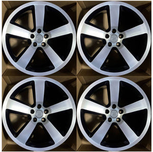 20” Chrysler 300 Rims 2005 2006 2007 2008 2009 2010 2011 2012 2013 2014 2015 2016 2017 2018 2019 2020 2021 2022 2023 2024 2025 OEM Original Wheels 20x9 Satin Black with Machined Face