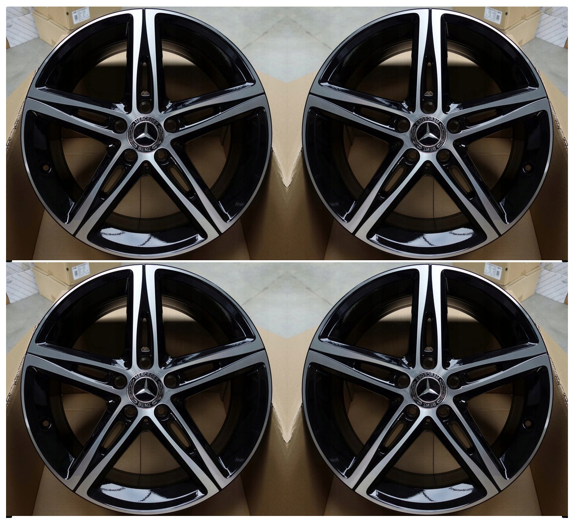 18” Mercedes-Benz C 180 C 200 C 220 C 250 C 300 C 350 C Base C Luxury C Exclusive Rims 2013 2014 2015 2016 2017 2018 2019 2020 2021 2022 2023 2024 2025 2026 OEM Original Wheels 18x7.5 Gloss Black with Machine Face