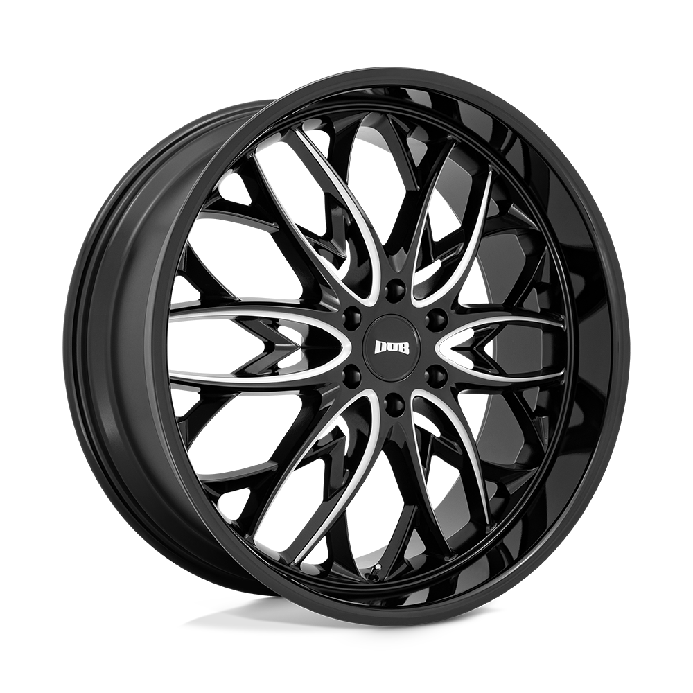 24X10 DUB 1PC S263 OG GLOSS BLACK MILLED 6X135