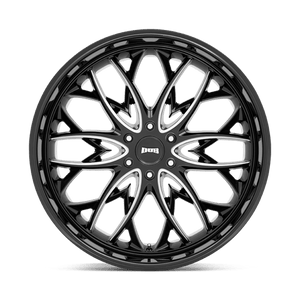 24X10 DUB 1PC S263 OG GLOSS BLACK MILLED 6X135