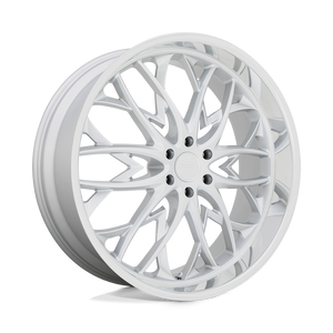 22X9.5 DUB 1PC S264 OG SILVER W/ DIAMOND CUT LIP 6X139.7