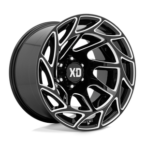 20X12 XD XD860 ONSLAUGHT GLOSS BLACK MILLED 6X135