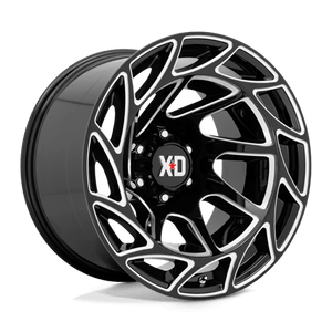 20X12 XD XD860 ONSLAUGHT GLOSS BLACK MILLED 6X139.7