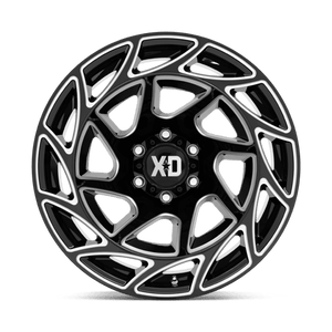 20X12 XD XD860 ONSLAUGHT GLOSS BLACK MILLED 6X139.7