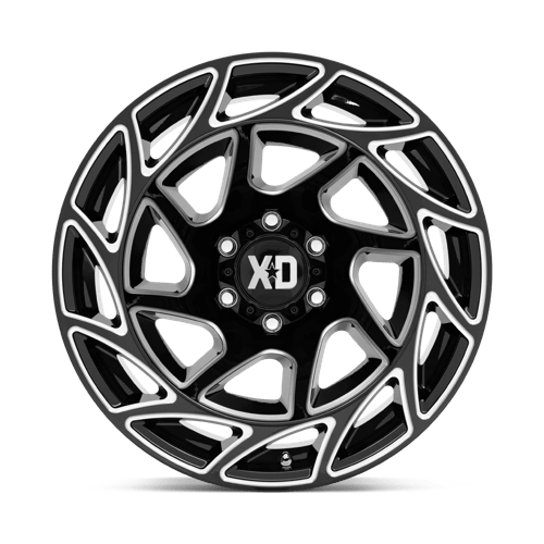 20X12 XD XD860 ONSLAUGHT GLOSS BLACK MILLED 6X135